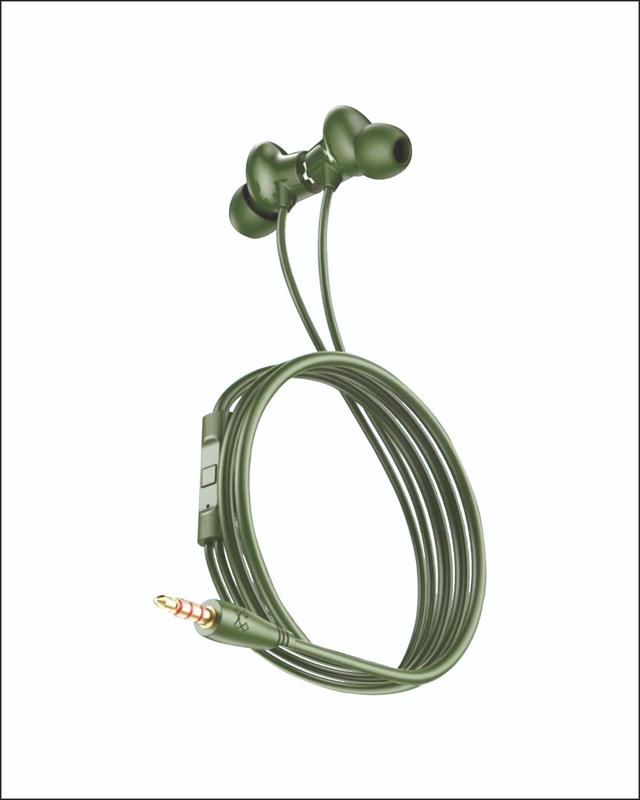 LYNE Photon 31 Extra Bass Wired  (Green, In The Ear)