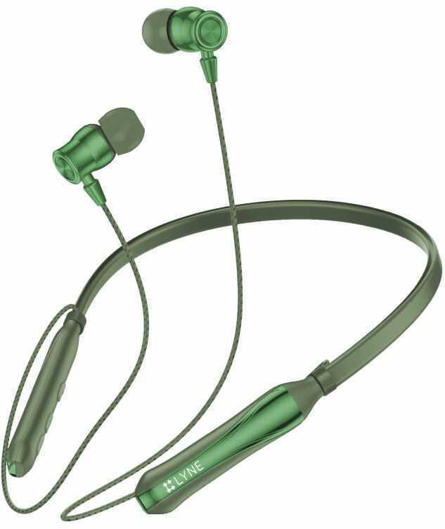 LYNE Rover 29 Bluetooth Neckband 50 Hours Musictime Bluetooth  (Green, In The Ear)