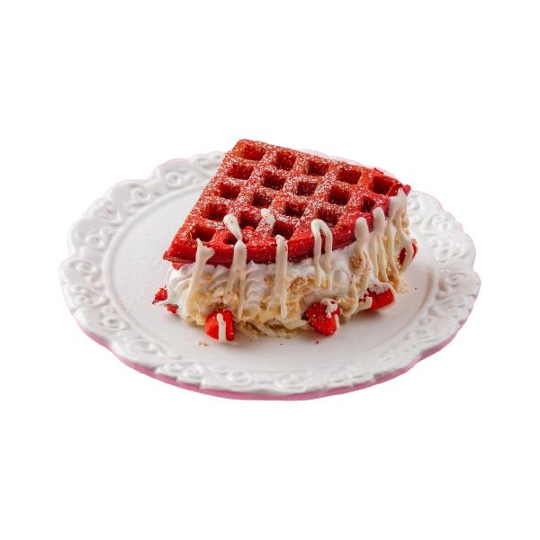White Red Velvet Waffle