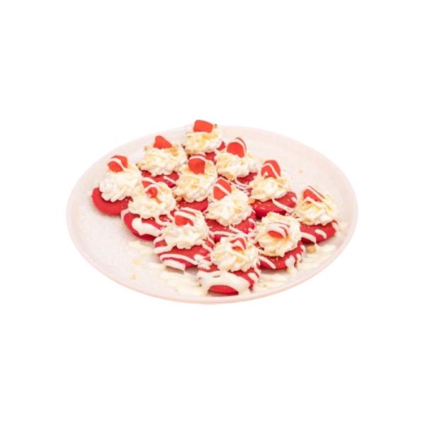 White Red Velvet Mini Pan Cake