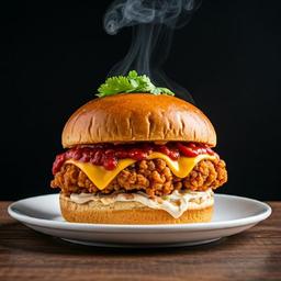 Chicken Chilli Lava Burger