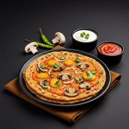 Aloo Mushroom Pizza Paratha