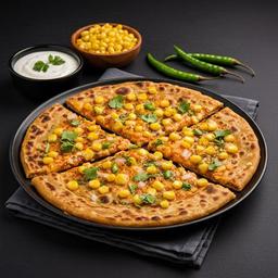 Aloo Sweet Corn Pizza Paratha