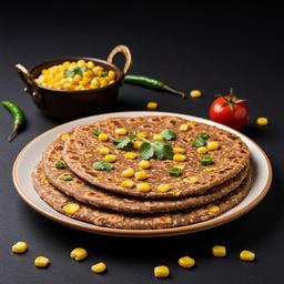 Ragi Aloo Sweet Corn Pizza Paratha