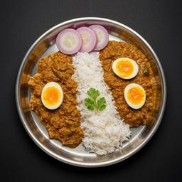 Rice Egg Curry Thali