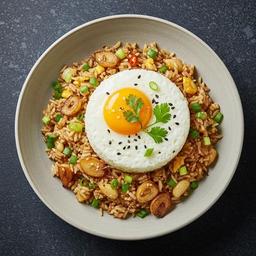 Burnt Garlic Egg Fried Rice