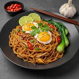 Burnt Garlic Egg Noodles