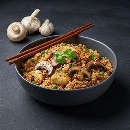 Burnt Garlic Mushroom Fried Rice