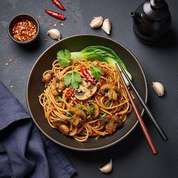 Chilli Garlic Mushroom Noodles