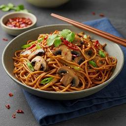 Mushroom Schezwan Noodles