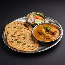 Tawa Paratha Chicken Curry Combo