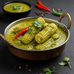 Baby Corn Green Masala