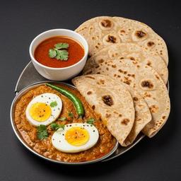 3 Chapati with Egg Curry (2 Eggs)