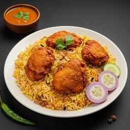 Fried Piece Special Chicken Dum Biryani
