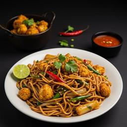 Veg Noodles with Gobi Manchurian