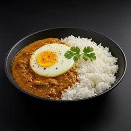 White Rice with Egg Curry (2 Eggs)