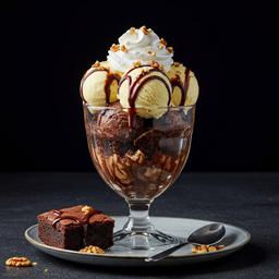 Brownie Fudge (Single) Sundaes