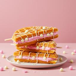 Bubblegum Velvet Waffle Popsicle