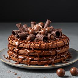 Chocolate Burst Waffle Cake