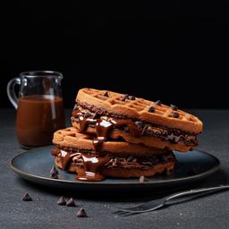 Chocolate Burst Waffle Sandwich