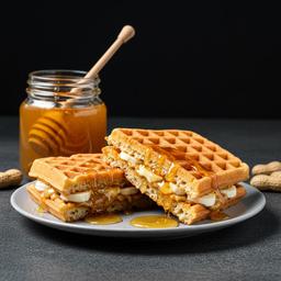 Honey Peanut Butter Waffle Sandwich