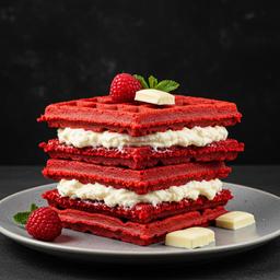 Red Velvet Waffle Sandwich