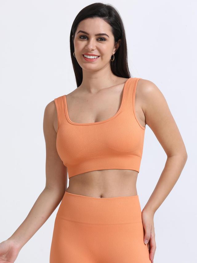 Power Up Sports Bra - Pumpkin-S