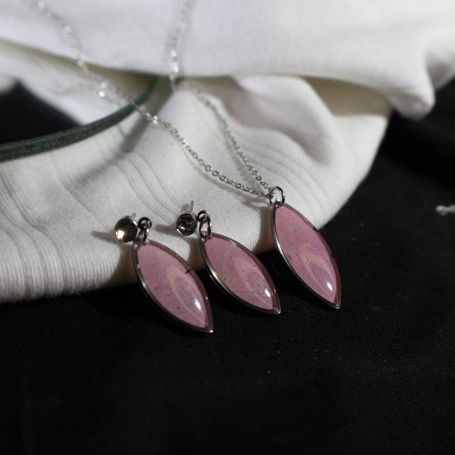 Pink Hydrangea Set-Jewellery set