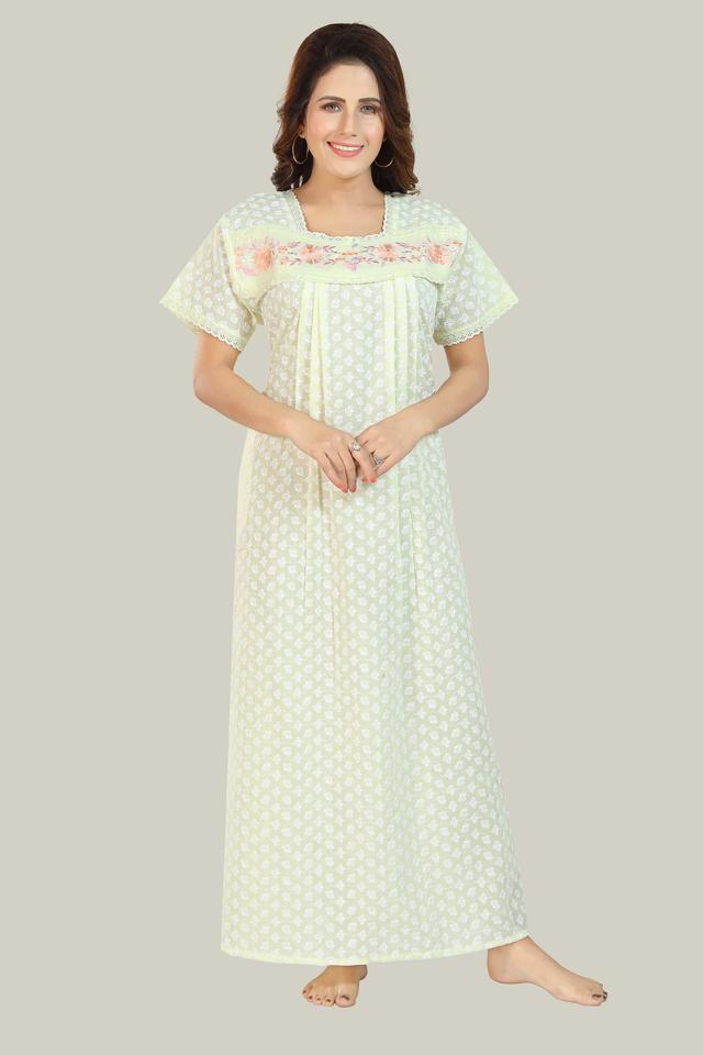Lemon Yellow Chikankari Nysa-XL