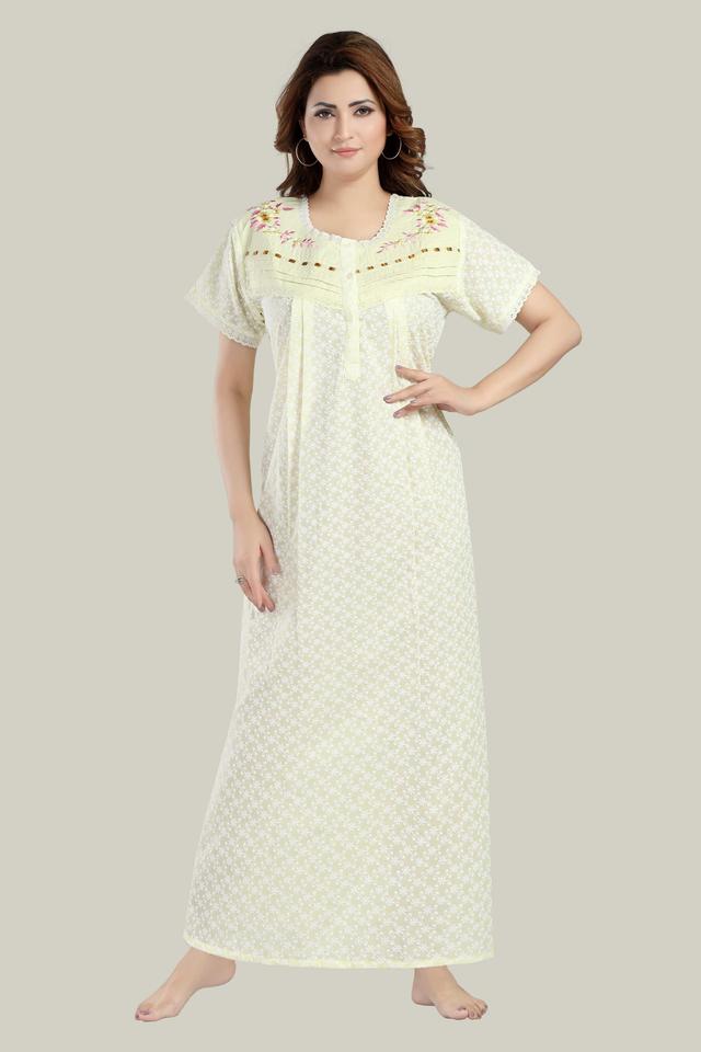 Yellow Chikankari Elena-L