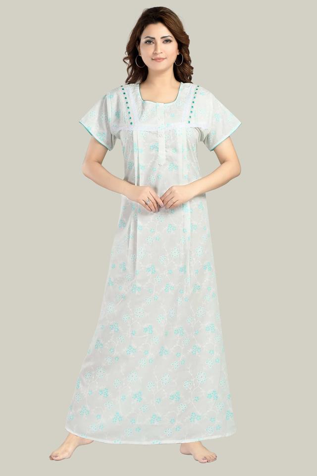 White Green Pure Cotton Saara-2XL