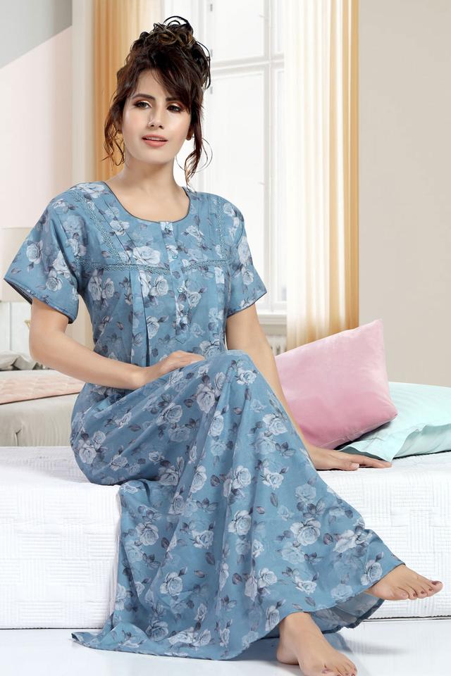 Digital Pearl Blue Reyon Rihana-M