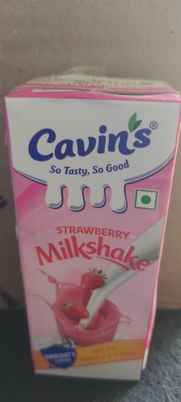 Cavins strawberry Milkshake - With Zinc, Vitamin A & D Added, Immunity Booster, 200 ml Tetra Pack