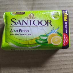 Santoor Bathing Soap - lime and aloe vera
