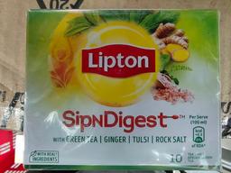 Lipton spindigest with green tea ginger Tulsi rock salt 