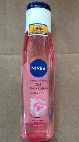 Nivea fresh & healthy rose water gel body lotion 