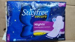 Stayfree secure nights cottony soft comfort 6 units