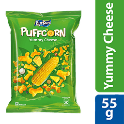Kurkure Namkeen - Puffcorn, Yummy Cheese, 55 g