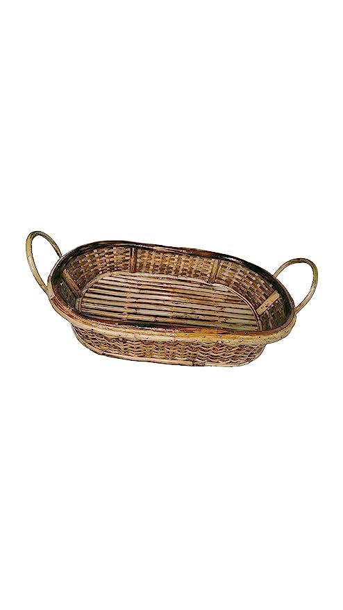 Dastkar Crafts Cane Tray with Handles - for Dinner Trays, Tea Tray, Bar Tray, Breakfast Tray, or Any Food Tray (Made in India)