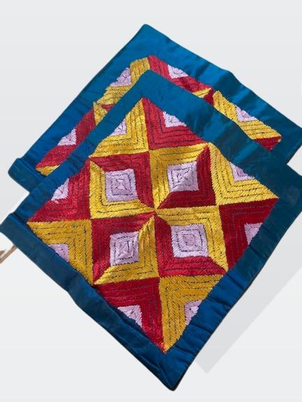 Blue Coloured Cushion Cover | Hand Work 